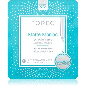 FOREO UFO™ Matte Maniac čisticí maska s aktivním uhlím pro matný vzhled  6 x 6 g