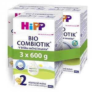 HiPP 2 Combiotik kojenecké mléko BIO 600g - balení 3 ks