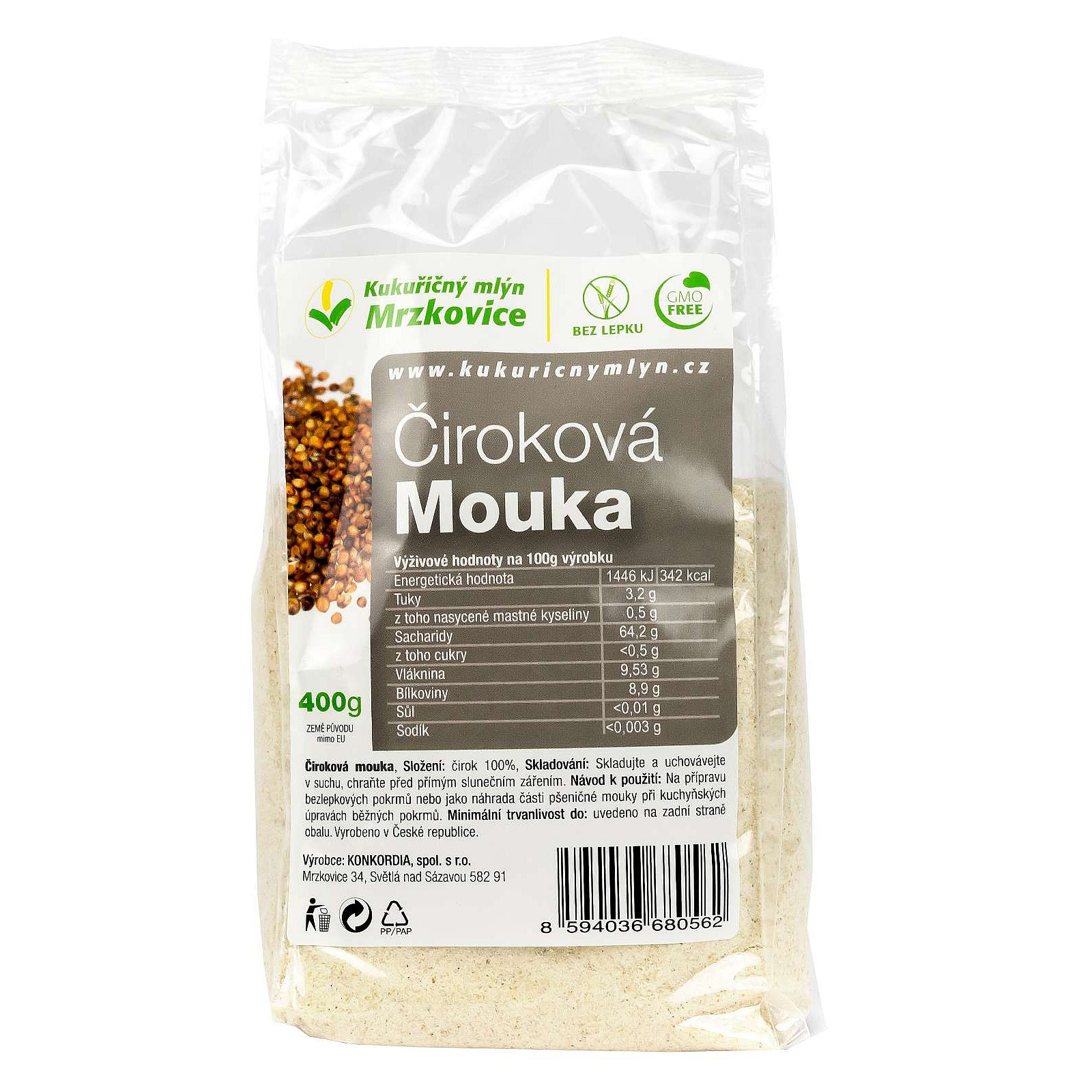 Kukuřičný mlýn Mrzkovice Čiroková mouka hladká 400g