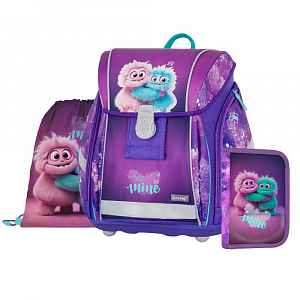 Oxybag PREMIUM LIGHT - školní set Monster 3 ks: aktovka, penál, sáček