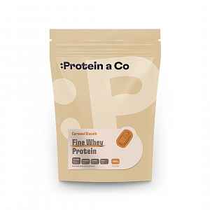 Protein a Co Protein Fine whey slazený stévií 1000 g Caramel biscuit