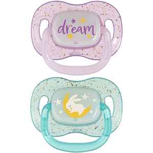 Canpol babies NIGHTGLOW Girl dudlík 0-6 m 2 ks