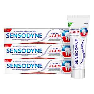 SENSODYNE Sensitivity & Gum Whitening Zubní pasta 3 x 75 ml
