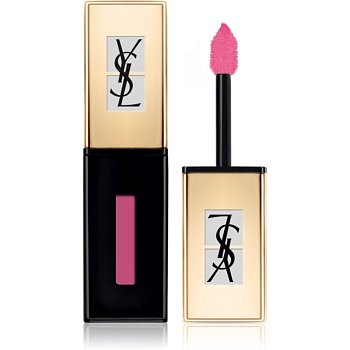 Yves Saint Laurent Vernis À Lèvres Pop Water rtěnka a lesk na rty 2 v 1 s mokrým efektem odstín 205 Pink Rain 6 ml