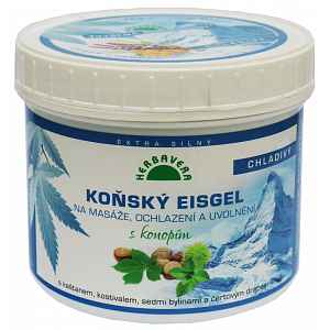 Koňský eisgel HERBAVERA s konopím, mátou a mentolem 500ml