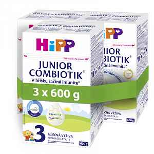 HiPP 3 Junior Combiotik mléčná výživa 600g - balení 3 ks