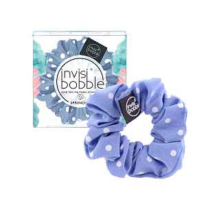 Ozdobná spirálová gumička Invisibobble Sprunchie Dot's It - modrá