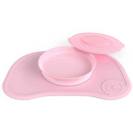 Protiskluzová Podložka Click Mat + talíř 6+m Pastelově růžová