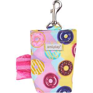 Pouzdro na sáčky na psí exkrementy Amiplay BeHappy Donut 6 × 2 × 11 cm