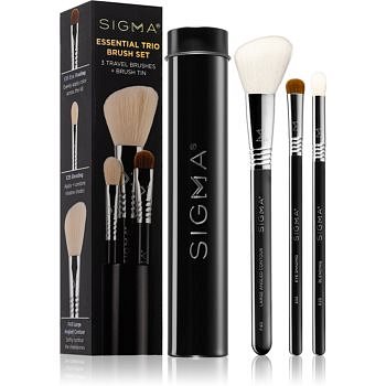 Sigma Beauty Essential Trio Brush Set sada štětců s pouzdrem I.