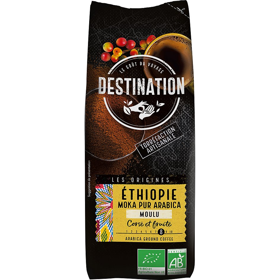 Destination Bio káva mletá Etiopie 250g