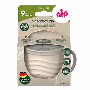 nip NATURE line snackbox 2v1, 1ks, 9m+, pink