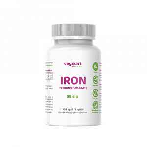 Vegmart IRON FERROUS FUMARATE Železo - Fumarát železnatý 35 mg 120 kapslí
