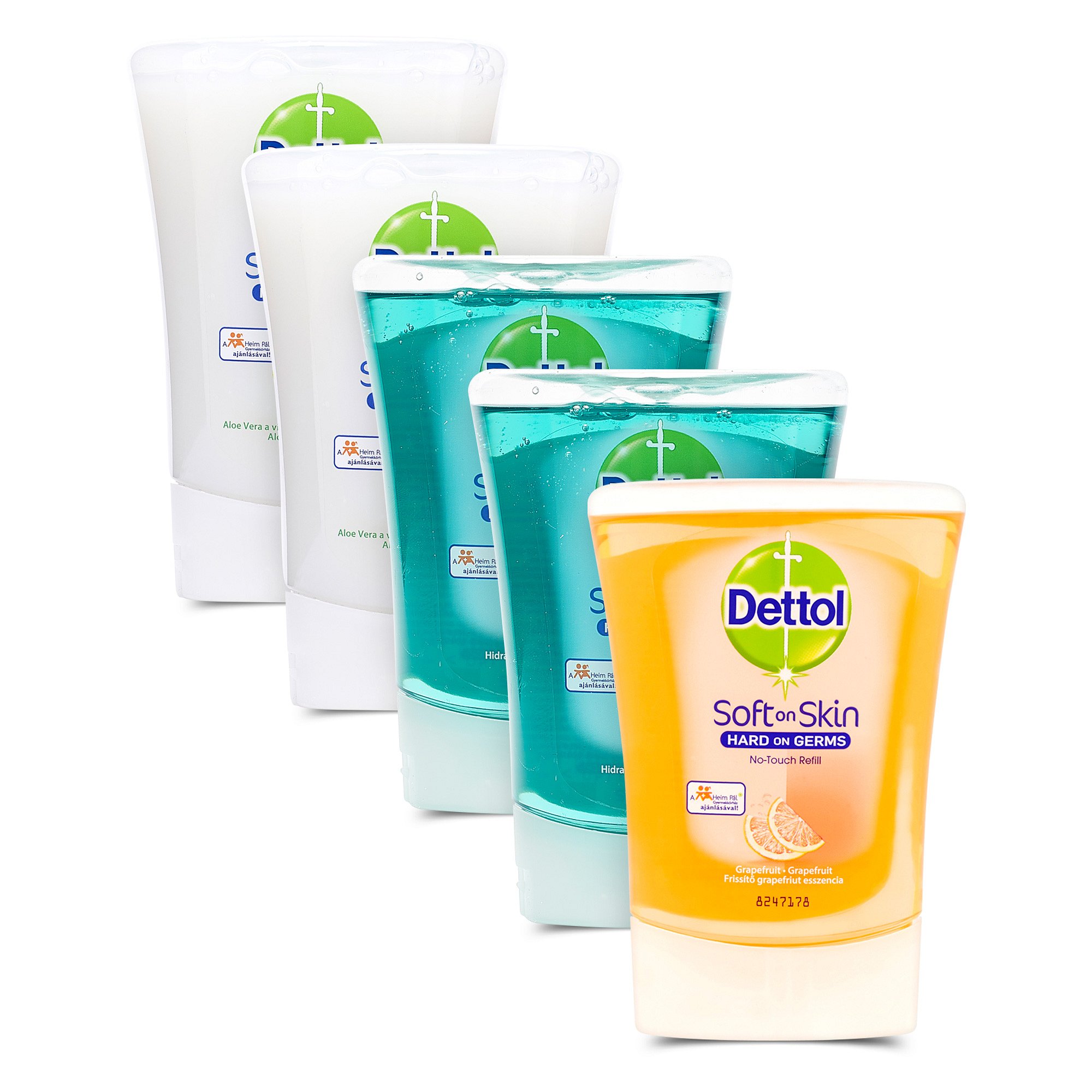 DETTOL Náplně do bezdotyk. Dávkovače 250 ml, balení 4+1