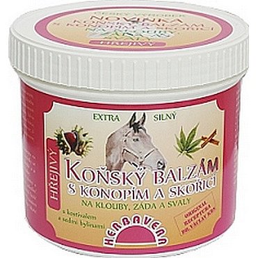Koňský balz.HERBAVERA hřej. konopí a skořice 500ml