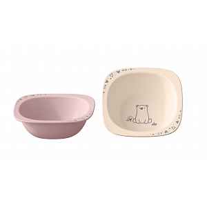 nip NATURE line miska, 4m+, 2ks, pink