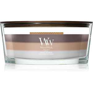 Woodwick Radiant Cashmere vonná svíčka s dřevěným knotem 453.6 g