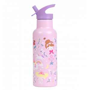 A Little Lovely Company nerezová láhev na pití, 500 ml - princezny