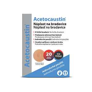 Acetocaustin Náplasti na bradavice 20 ks
