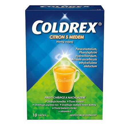 Coldrex horký nápoj citron a med 10 ks