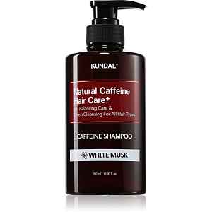 KUNDAL Caffeine Shampoo White Musk hloubkově čisticí přírodní šampon proti vypadávání vlasů 500 ml