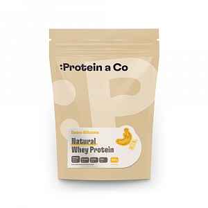 Protein a Co Protein Natural whey prémiový bez chemie 1 000 g Banana milkshake