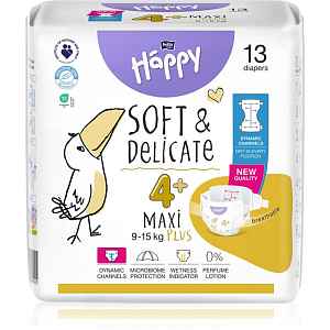 BELLA Baby Happy Soft&Delicate jednorázové pleny s kanálky Maxi Plus 9-15 kg 13 ks