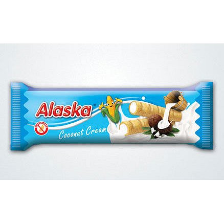 Kukuřičné trubičky Alaska kokosové 18g