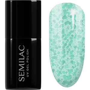 Semilac UV Hybrid Crushed_ICE gelový lak na nehty s použitím UV/LED lampy odstín 495 Mint Glacier 7 ml