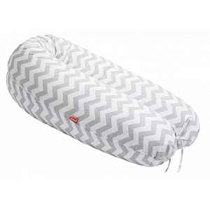 Kojící polštář 160x30cm zig zag grey white