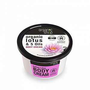 Organic Shop Organic Lotus & 5 Oils pečující tělový krém 250 ml