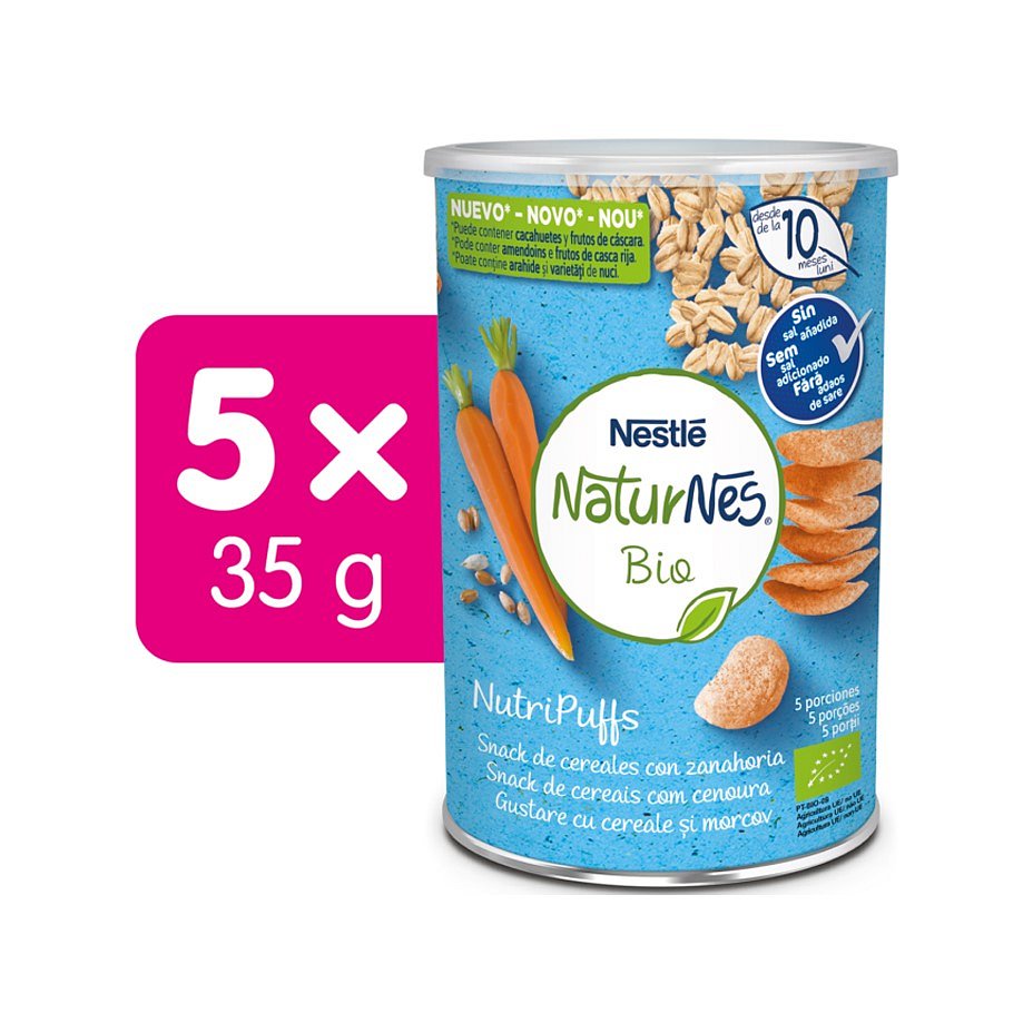 5 x NESTLÉ NaturNes BIO křupky mrkvové 35 g