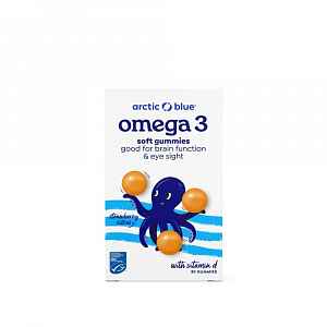 Arctic Blue Kids Omega 3 250 mg DHA + 70 mg EPA + vitamin D 30 želatinových pastilek