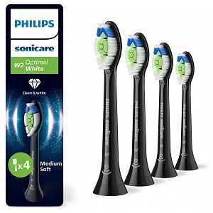 Philips Sonicare Optimal White Standard HX6064/88 náhradní hlavice 4 ks černé