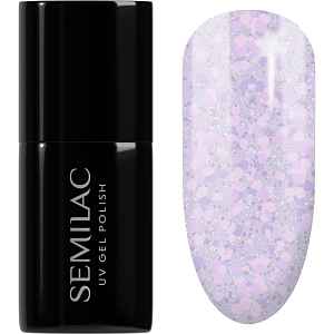 Semilac UV Hybrid Crushed_ICE gelový lak na nehty s použitím UV/LED lampy odstín 492 Icy Lavender Bliss 7 ml