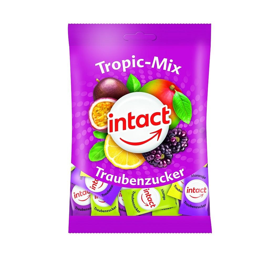 Intact sácek hroznový cukr TROPIC MIX pastil. 100g