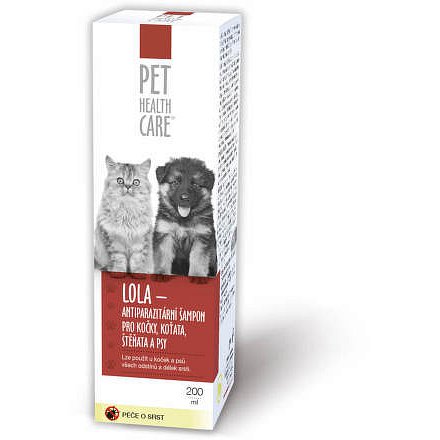 PET HEALTH CARE LOLA antiparazitický šampón pro psy a kočky 200ml