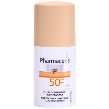 Pharmaceris F-Fluid Foundation ochranný krycí make-up SPF 50+ odstín 01 Ivory  30 ml