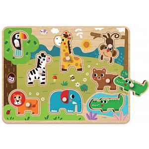 2Kids Toys Dřevěné Puzzle pro batolata -Safari