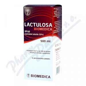 Lactulosa Biomedica perorální sirup 1 x 500 ml 50 %