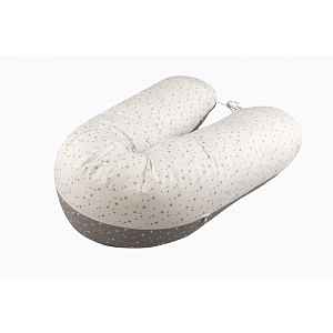 Bomimi ADOS kojící polštář 150x30, HVĚZDIČKY bílá/šedá