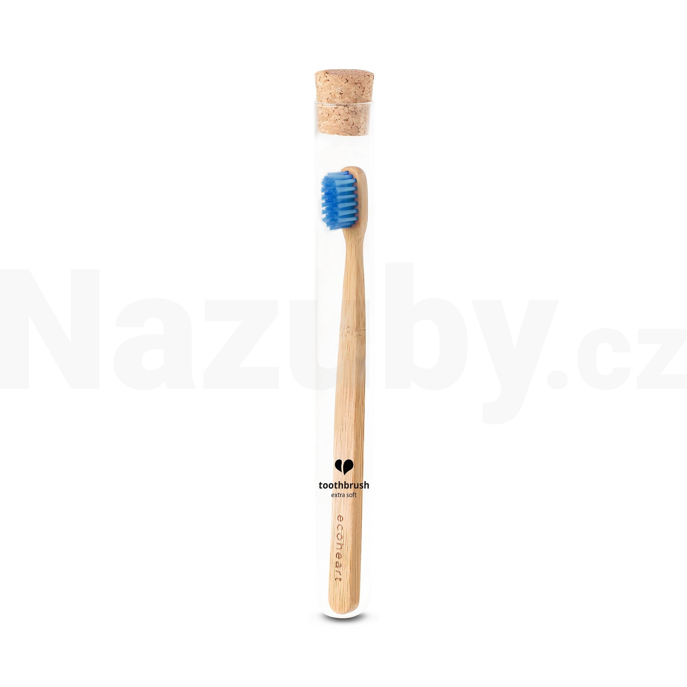 EcoHeart Bambusový kartáček ve skleněném pouzdře Extra Soft