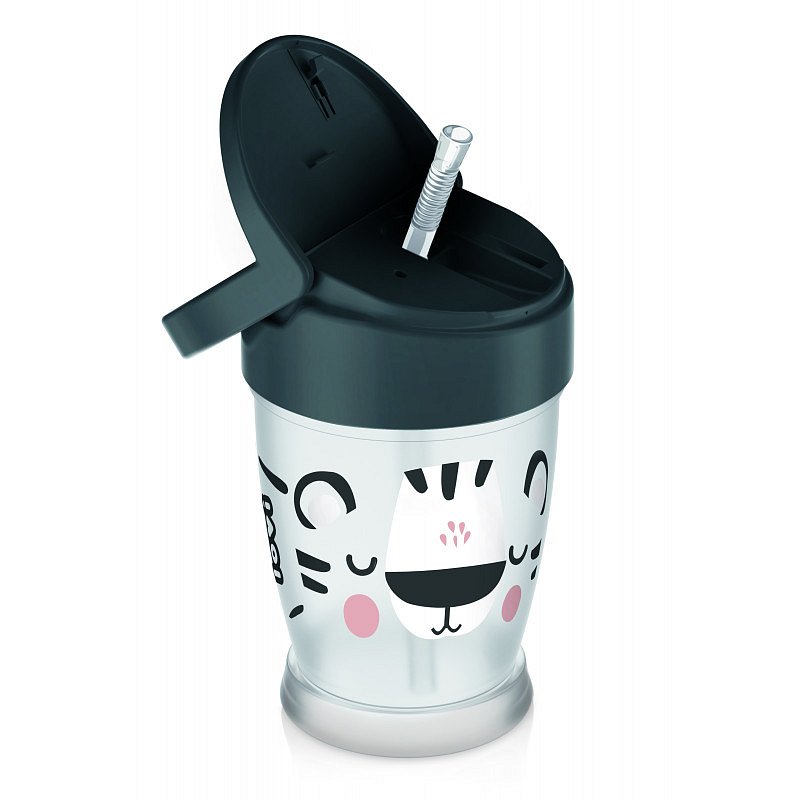 LOVI Můj hrníček se slámkou SALT&PEPPER JUNIOR 250ml