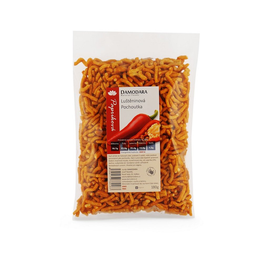 DAMODARA Luštěninová pochoutka papriková 180 g