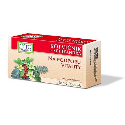 Kotvičník+Schizandra tobolky 30 na podp.vitality Fyto