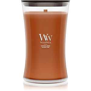 Woodwick Saffron Smoke vonná svíčka s dřevěným knotem 610 g