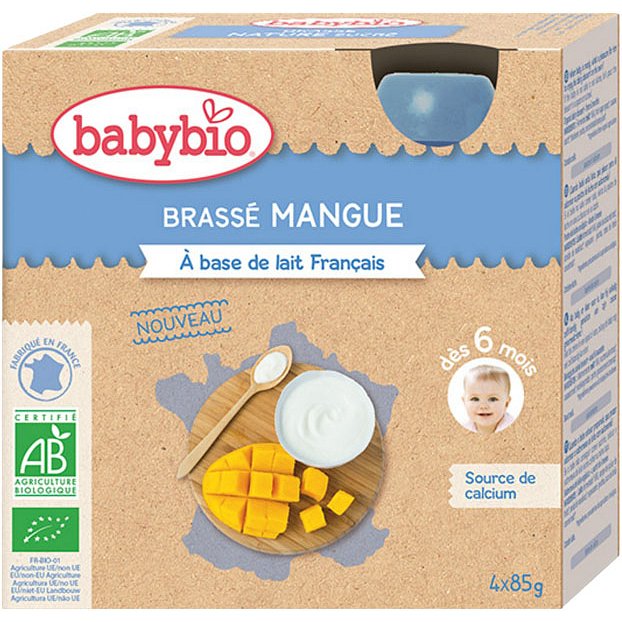 BABYBIO Mléčný dezert s mangem 4x85 g