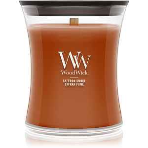 Woodwick Saffron Smoke vonná svíčka s dřevěným knotem 275 g