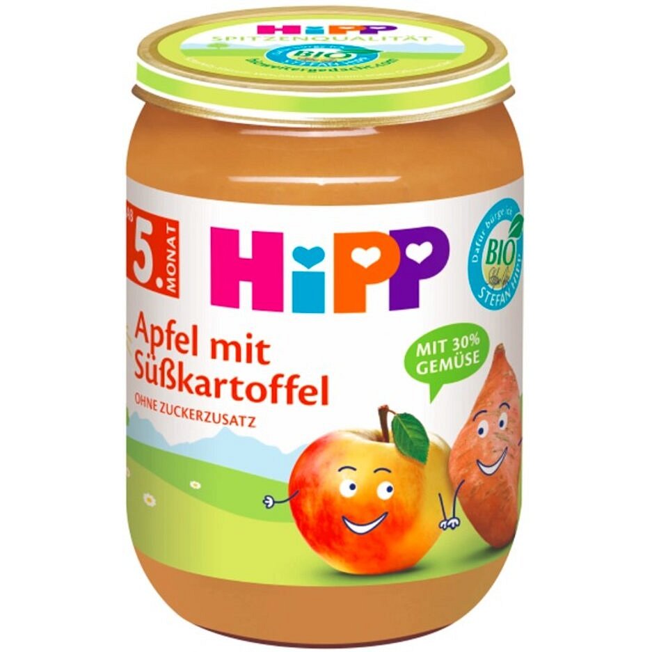 HiPP BIO Jablko s batáty od 5. měsíce, 190 g