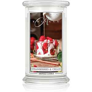 Kringle Candle Classic Strawberries & Cream vonná svíčka 623 g